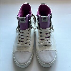 COLMAR White Denim High Top Sneakers Size 9